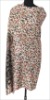 LARGE PRINTED CHAIN STICH WOOL SHAWL KASHMIR INDIA