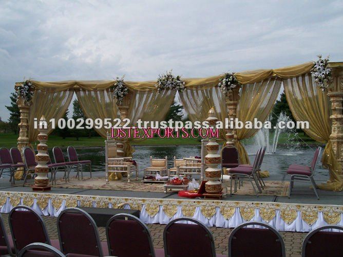 indian outdoor wedding stage decorations