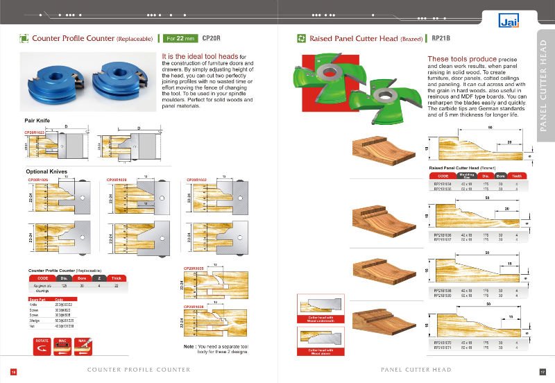 Spindle Moulder Cutters