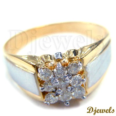 View Product Details: 14K Yellow Gold Diamond Mens Wedding Ring