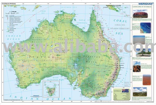 physical map australia