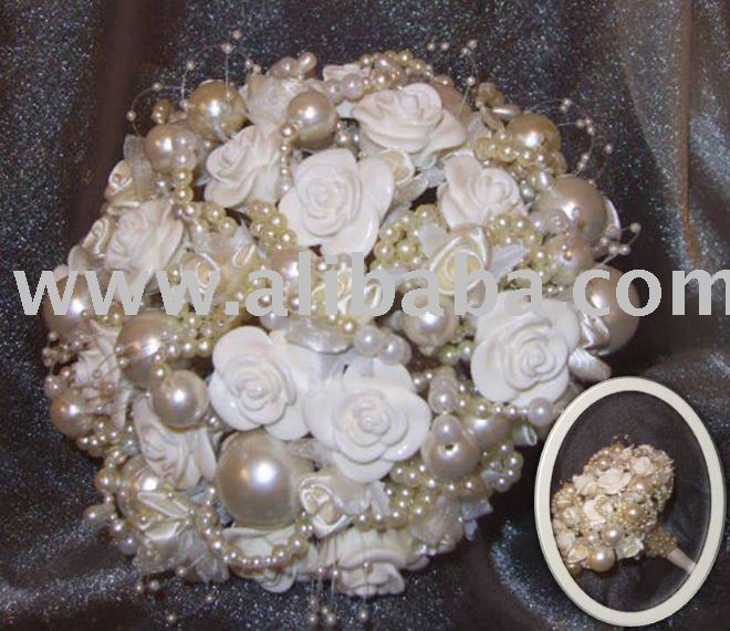 ivory vintage pearl bridal bouquet