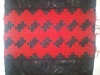 Dyed Fabric Embossed and Embroidered