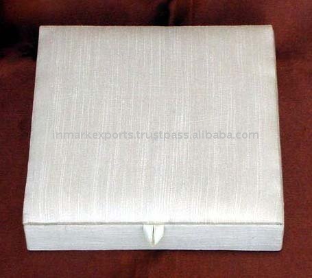 See larger image Silk wedding invitation box