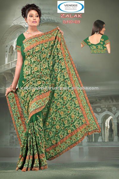 Fashion Designers Names List Indian on Indian Fashion Designer Embroidered Saree Sari Shari Products  Buy
