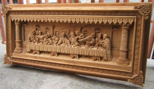 Last Supper-Wood Carving Relief, View Religious craft, Product Details 