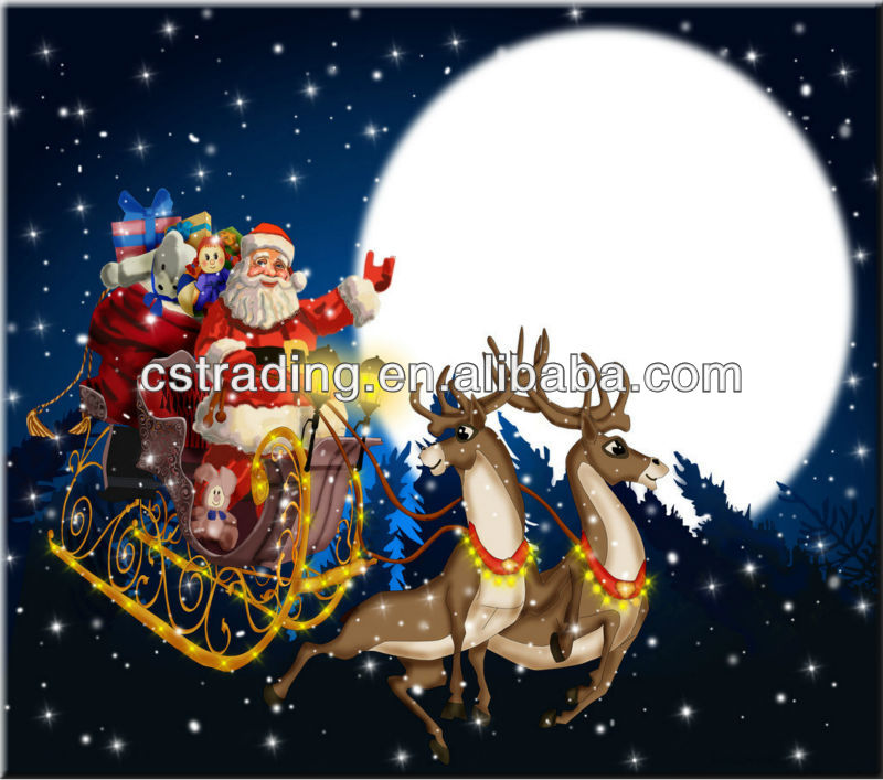 Light up Christmas decorations,LED canvas painting