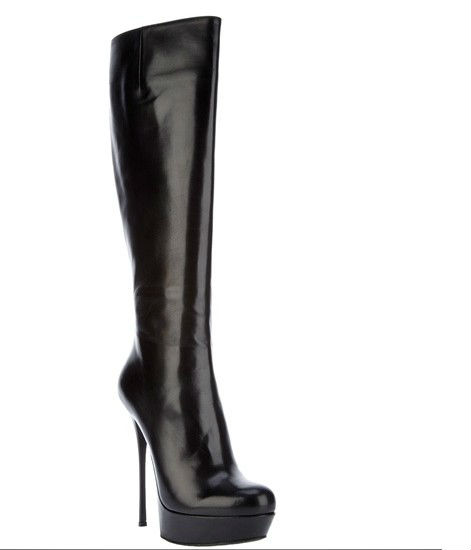 China Factory - Sexy black leather high heel platform boots simple ...