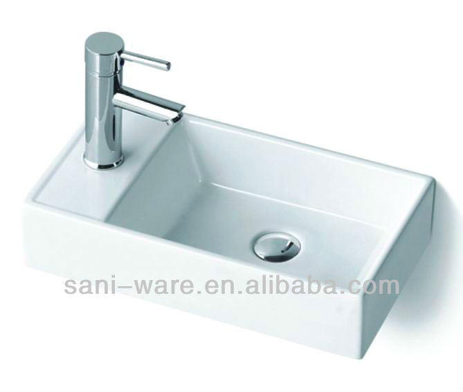 ... Wall hung basin > Small size rectangular wall mount bathroom sink with
