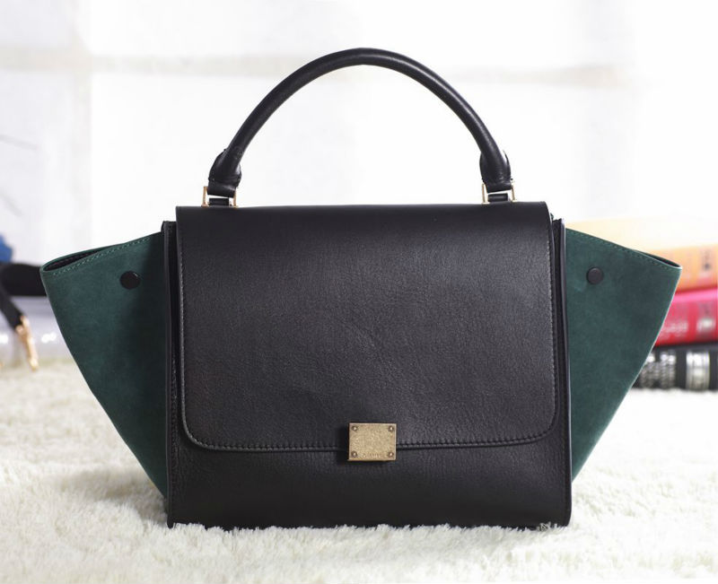 ... leather handbags  High-end italy designer brand bags trapeze handbags