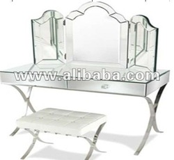  Desk on Make Up Desk Set Tempered Furniture Glass Transparent Garden Mosaic