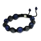 Crystal beads with Blue Lapis Bracelet