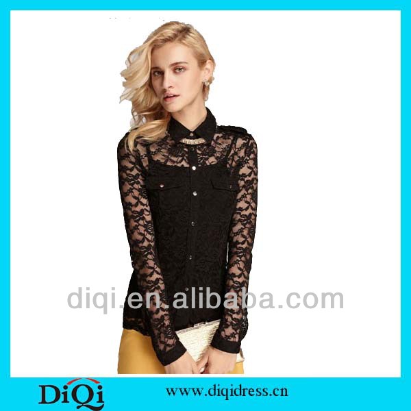 Alta moda del sexo del cordón blusas para damas de 2015-Tallas ... Alta moda del sexo del cordón blusas para damas de 2015-Tallas ...