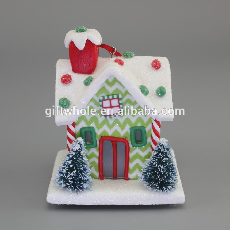 Polymer clay christmas decoration polymer clay house