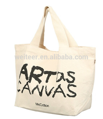 Natural organic cotton tote bags wholesale