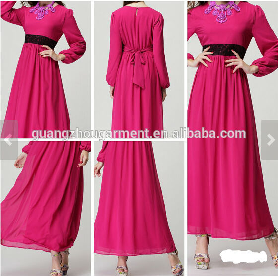 autumnsummer Chiffon Muslim Long Sleeve Dress In Singapore ,Dubai ...