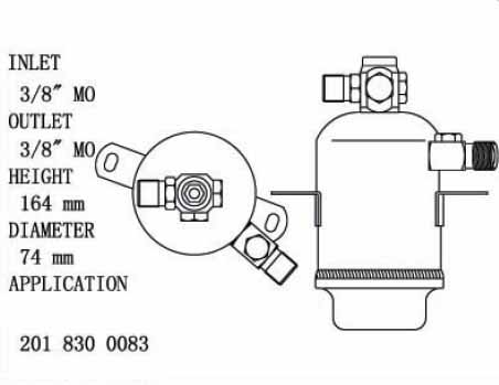 See larger image Receiver driers use for MERCEDES W201 201 830 0083