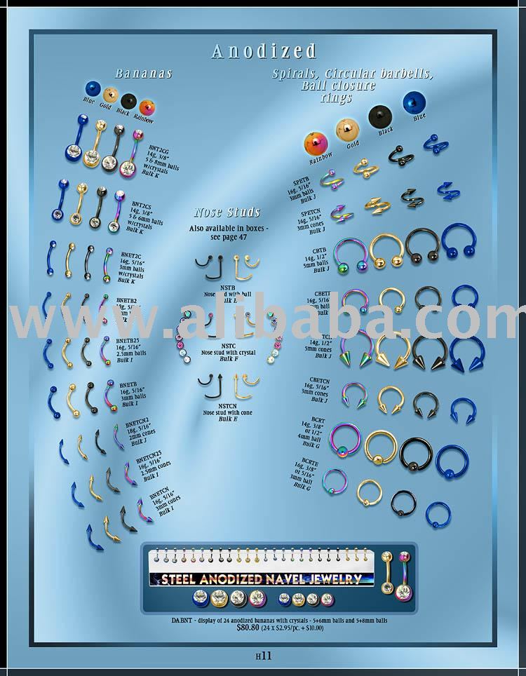 industrial piercing rings. ANODIZED piercing rings(United