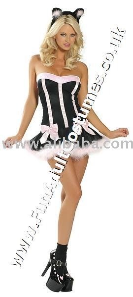 Sexy Pussy Cat Girl Fancy Dress Costume