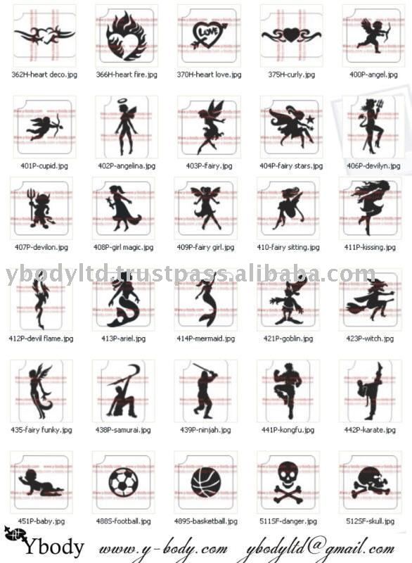 tattoos Stencils - self adhesive base