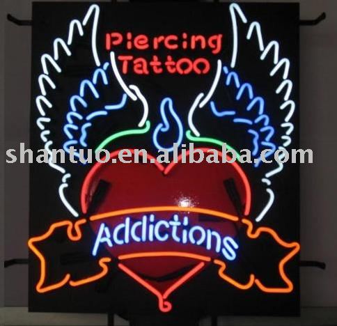 Wholesale - Tattoo Neon Sign Business Neon Light Signs See larger image: Tattoo and piercing open neon sign with logo. Add to My Favorites.