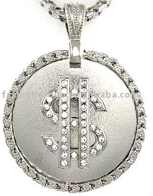 hip hop pendant necklace dog tag chain iced out bling bling men's