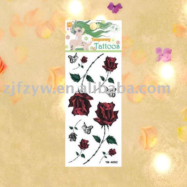  Enjoy your life Flower temporary tattoo stickers