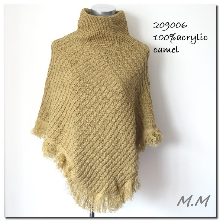 See larger image cable knit poncho shawl