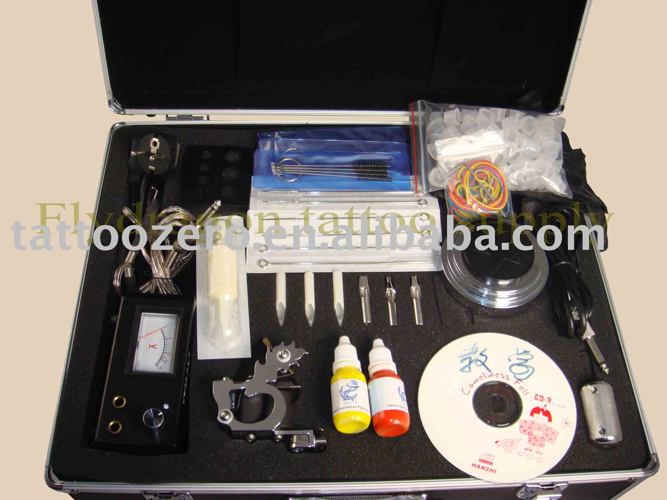wholesale professional tattoo ink two guns needle power supply kit(China