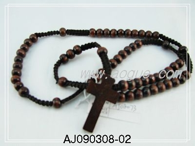 Wooden Bead Cross Necklaces on Beads  Catholic Jewellery  Silver And Wooden Rosary Beads  We Offer A
