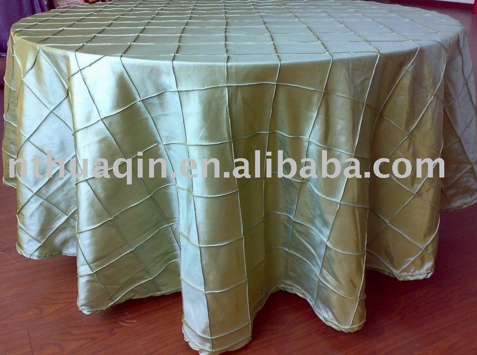 Taffeta Table cloth pintuck table linen