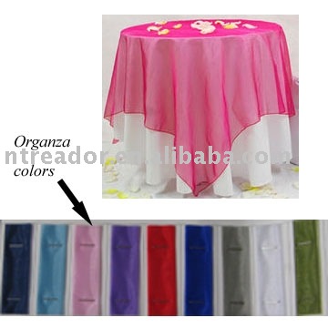 See larger image Organza overlay table cloth satin overlay wedding linen
