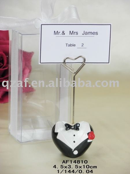 Wedding gift Polyresin heart wedding card holder 