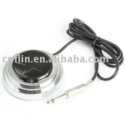 See larger image: Star Tattoo Machine Foot Pedal Silver Grip Switch
