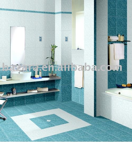 Blue Bathroom Wall Tile