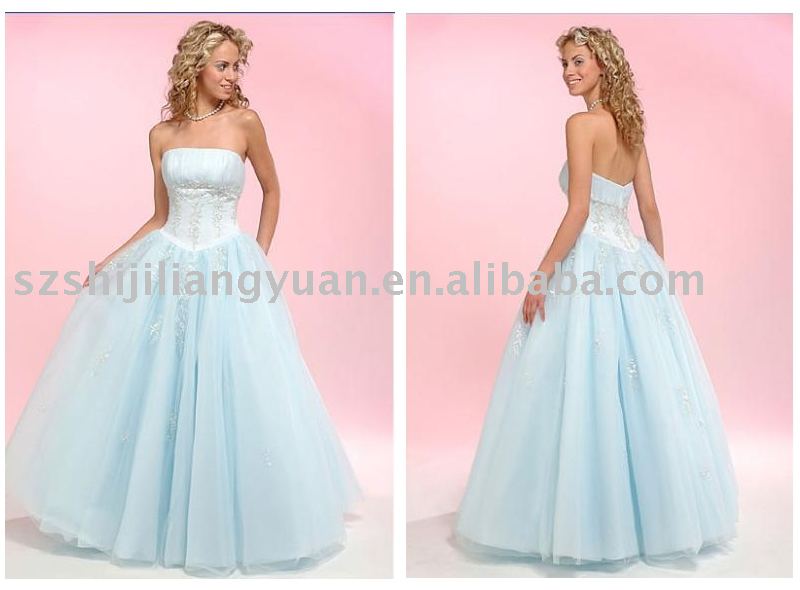 See larger image light blue prom dress SJ0374