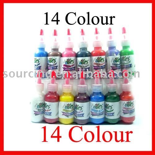 Top grade COLOR KING tattoo ink/pigment 14Colors/set