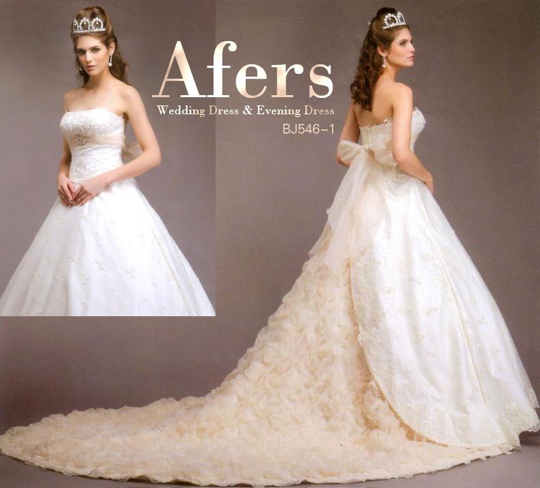 Afers gorgeous trailing wedding dress bridal dress NOBJ5461