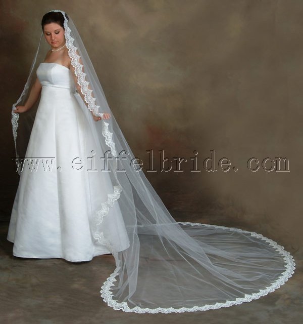 LY1287 white and long wedding veils tulle soft tulle bride veils