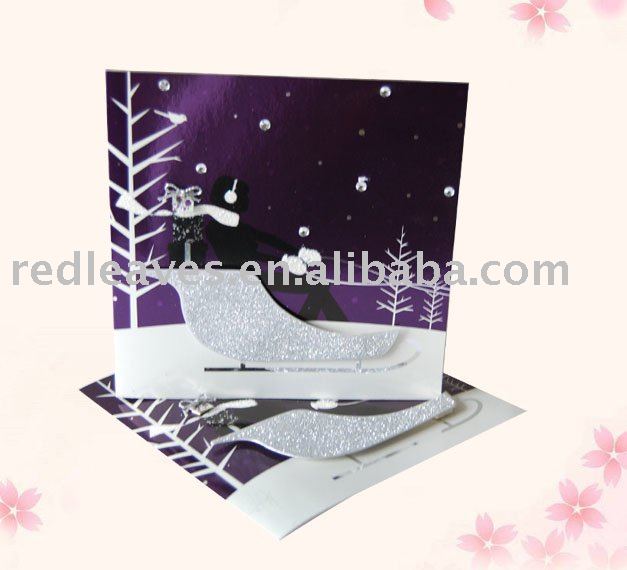 handmade christmas cards 2011. 2011 new arrival handmade Christmas card HG0923-01