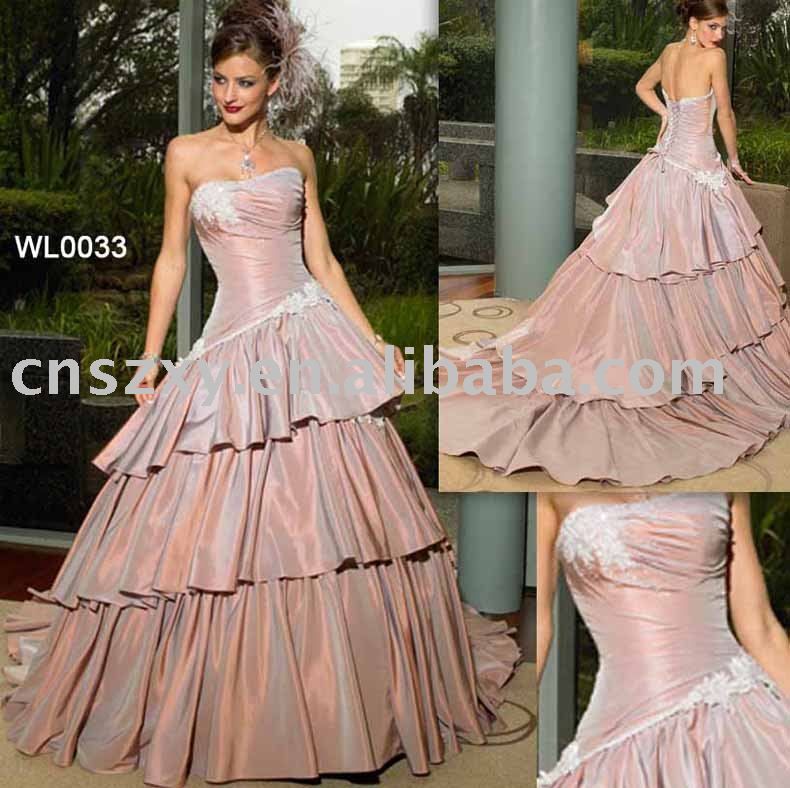 Pink Wedding Dress Color Pink White Etc Hand Tailor Available 