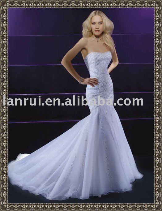 hot sale beaded wedding dress LRW1006