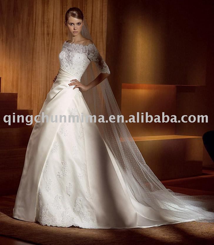 Long Sleeve Lace Bridal Wedding dress A052 