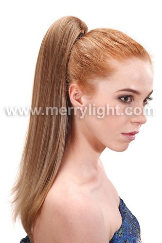 Ponytail long blonde clip ponytails chignon hair extension hair drawstrings