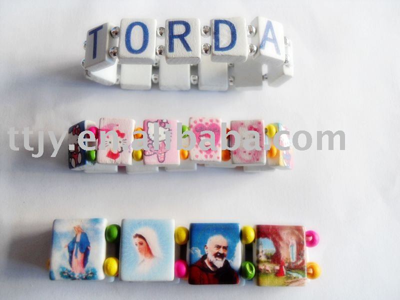 See larger image: wooden bracelet,drop printing bracelet,tattoo bracelet 