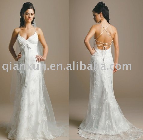 2009 new style full lace cheap bridal wedding gown for Christmas Day