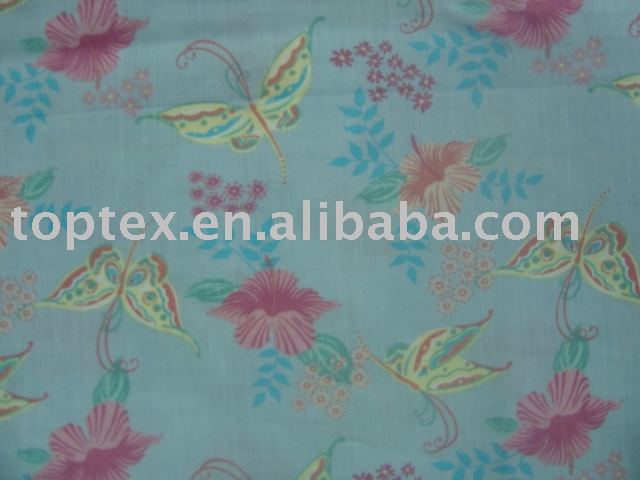 See larger image 100 COTTON PRINTED PLAIN POPLIN FABRICButterfly design