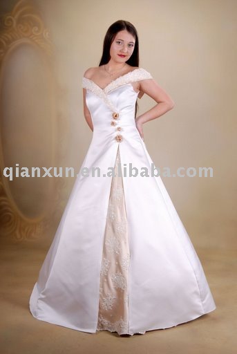 2009 new style satine cheap wedding dress for Chrismas Day