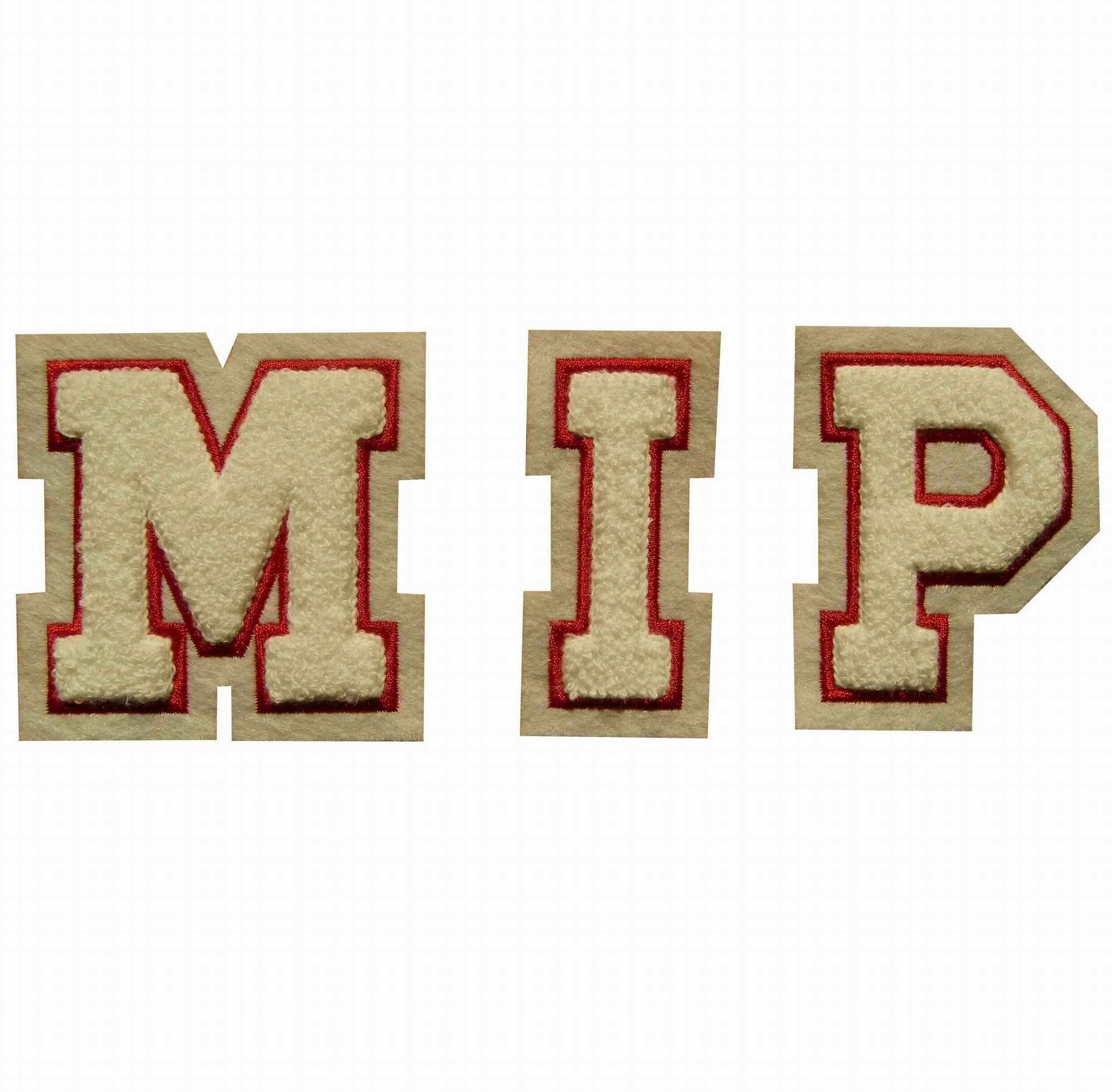 Letters Embroidered Chenille