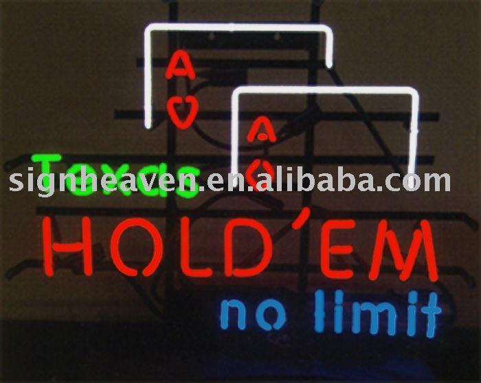 See larger image: Texas Hold 'Em Neon Sign. Add to My Favorites